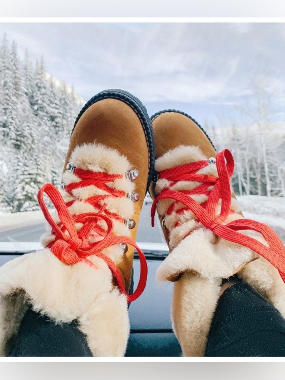 J. Crew Lightweight leather and shearling lined Nordic boots